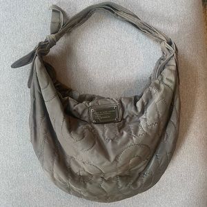 Marc by Marc Jacobs, Gray Quilted Hobo Bag.